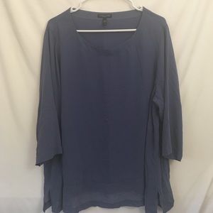 Eileen Fisher Plus Size 1X 100% Silk Tunic Top